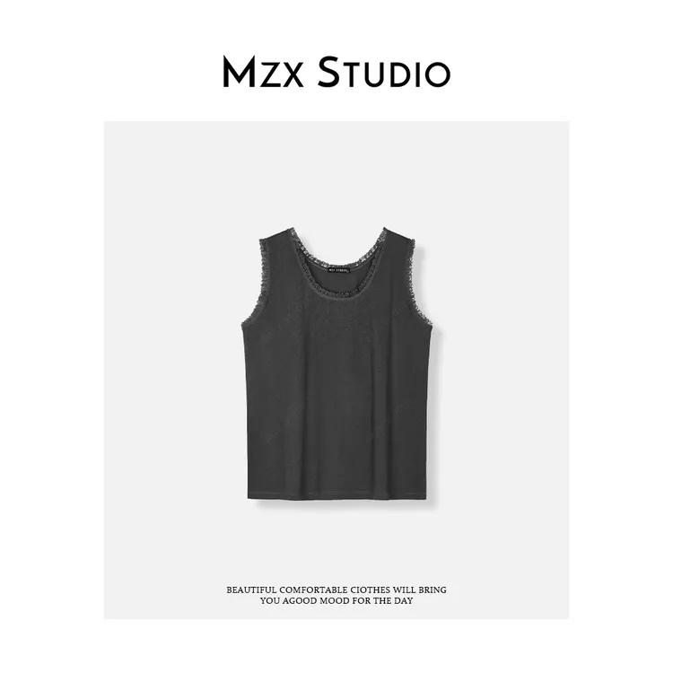 MZX 夏季时尚蕾丝花边百搭无袖背心吊带 BX8881-R