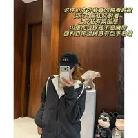 徐秋阳   雾灰腔调 加绒加厚软糯卫衣连帽拉链慵懒风外套13798