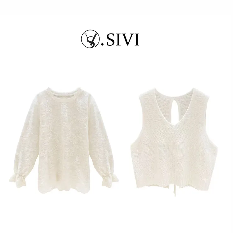 熙薇【留白之诉】2025冬季新款设计师纯色简约马甲上衣H7021