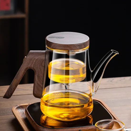 顶壶高端无杆磁吸泡茶壶一键过滤茶水分离飘逸杯泡茶专用耐热茶具