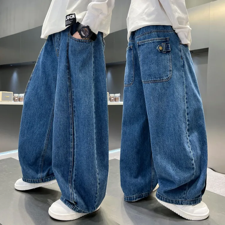 男童秋装牛仔裤子2025新款儿童装春秋款中大童帅气秋季男孩长裤潮