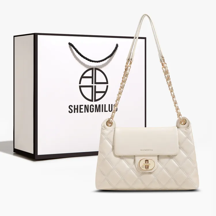 SHENGMILUO/圣米洛菱格链条包包女新款轻奢大容量通勤腋下斜挎包