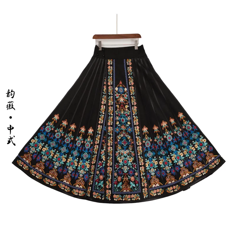 [敦煌pro]韵薇•中式中国风裙子半身裙刺绣传统重工马面裙10515