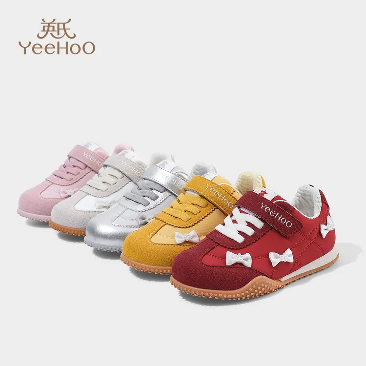 英氏童鞋儿童运动鞋秋季新款女童休闲户外儿童鞋子蝴蝶结童鞋女童