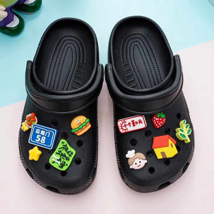 原创十个勤天洞洞鞋鞋花种地吧少年周边鞋扣配饰通用鞋扣装饰扣