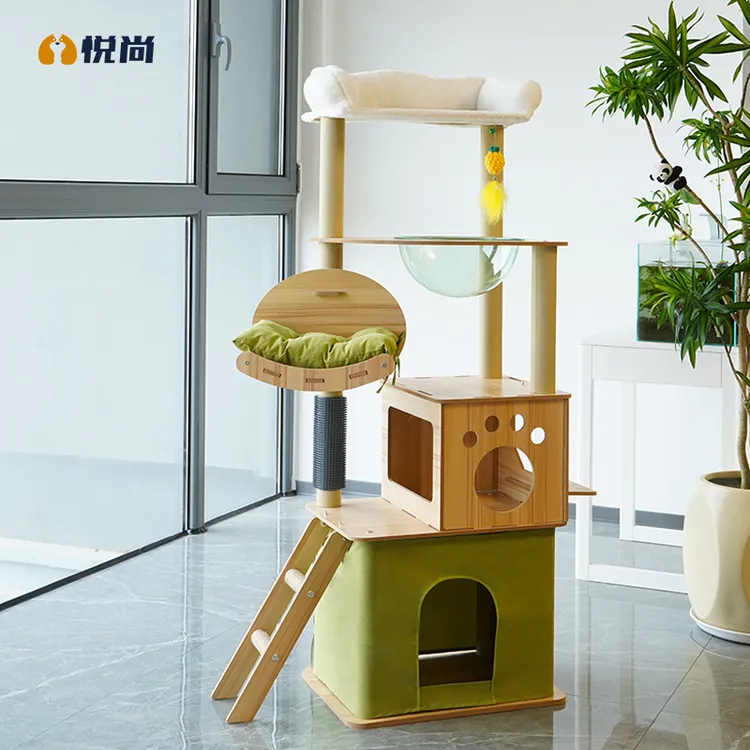 家用猫咪一体猫爬架攀爬猫窝四季通用不占地猫树太空舱猫咪用品