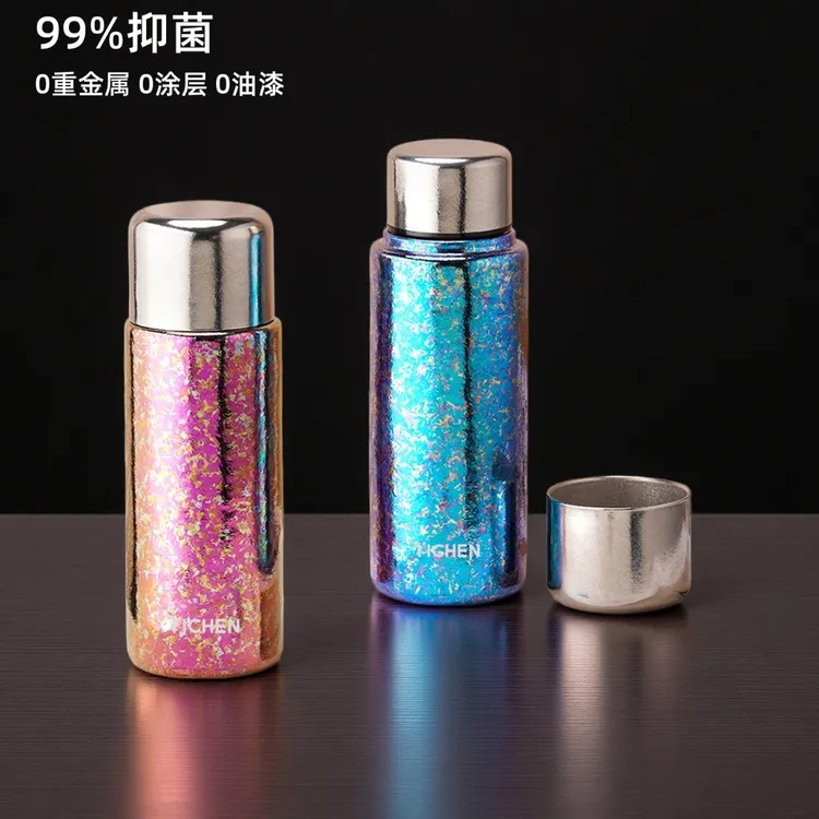 TICHEN纯钛保温杯430ml茶杯水杯茶水分离抑菌高档磁吸杯盖礼物