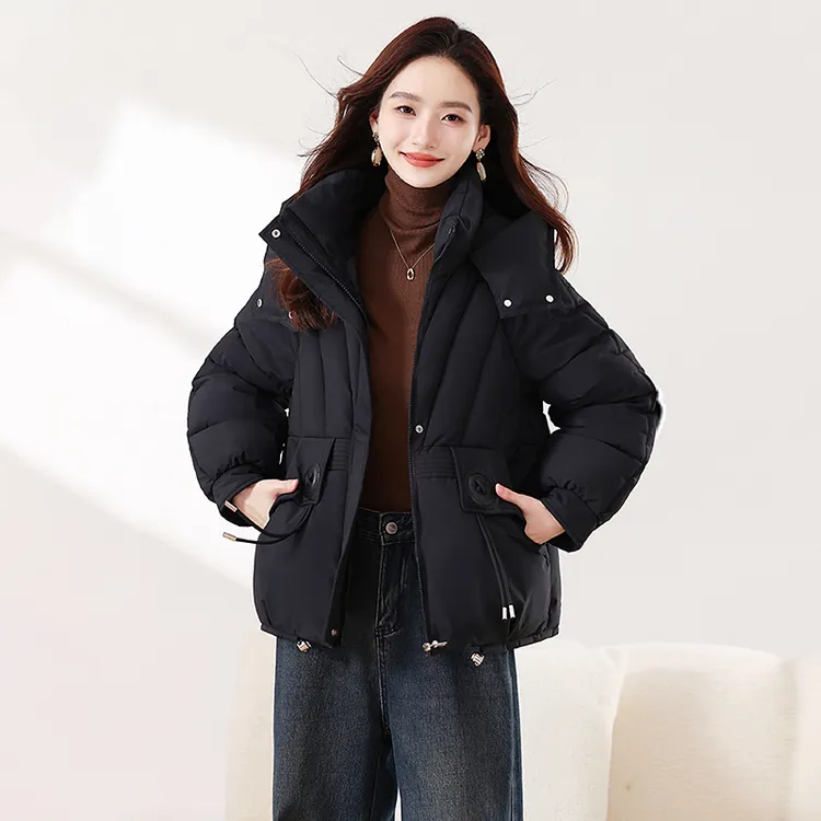 棉服女保暖棉衣冬季加厚短棉服女士外套百搭宽松连帽韩版秋冬休闲
