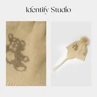 IDENTIFY秋季新款秋冬保暖针织毛球山羊绒帽子25AWN102832