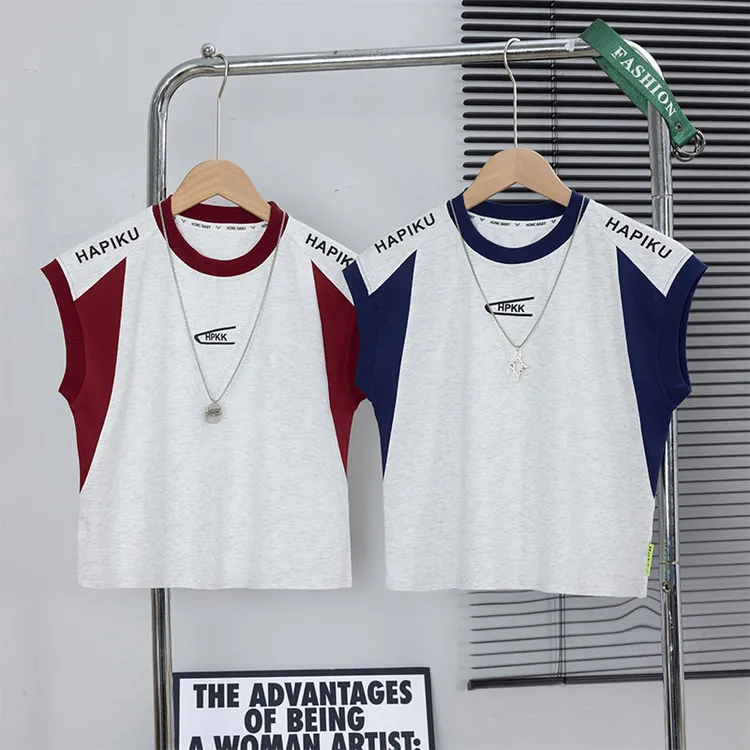 男童夏装无袖t恤2025新款儿童装休闲薄款背心上衣大童夏季坎肩潮T