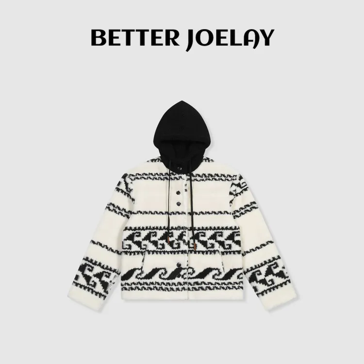BETTER JOELY -【气质花纹】时尚外套宽松韩版百搭通勤风GG0352
