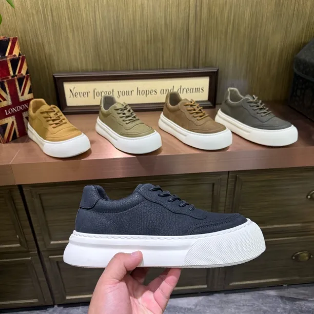 透气耐磨运动舒适增高布鞋休闲板鞋秋季系带休闲鞋