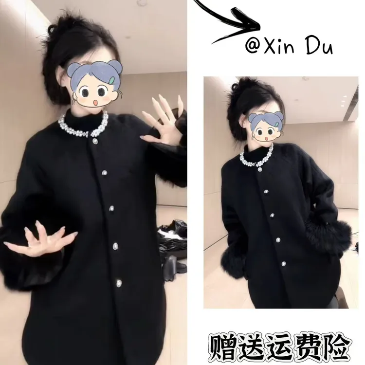 2025秋冬季新款时尚显瘦气质女士网红洋气外套百搭款D25320