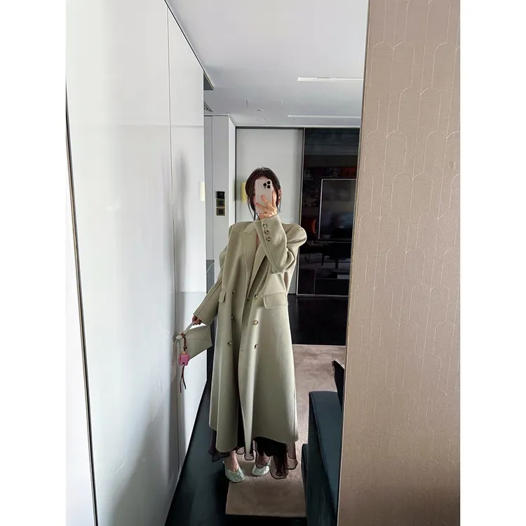 FORNIxYOYO 电影感女主 秋冬小个子宽松大衣长款气质羊毛呢外套
