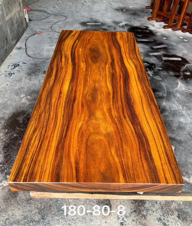 ［10号］非洲圆盘豆180-80-8全方边实木大板桌（不包邮）
