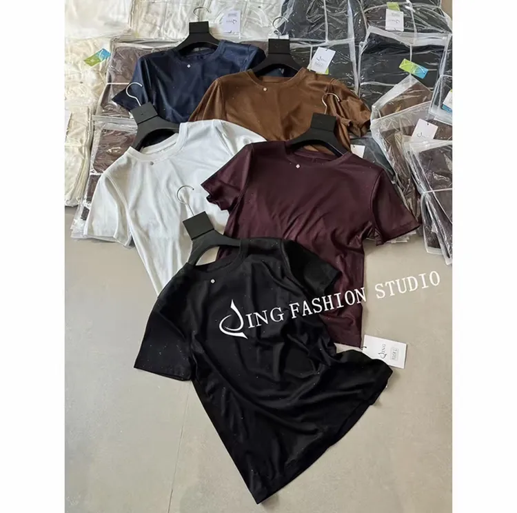 JING2025夏季新款9065星空T恤短袖休闲百搭女装圆领时尚打底上衣