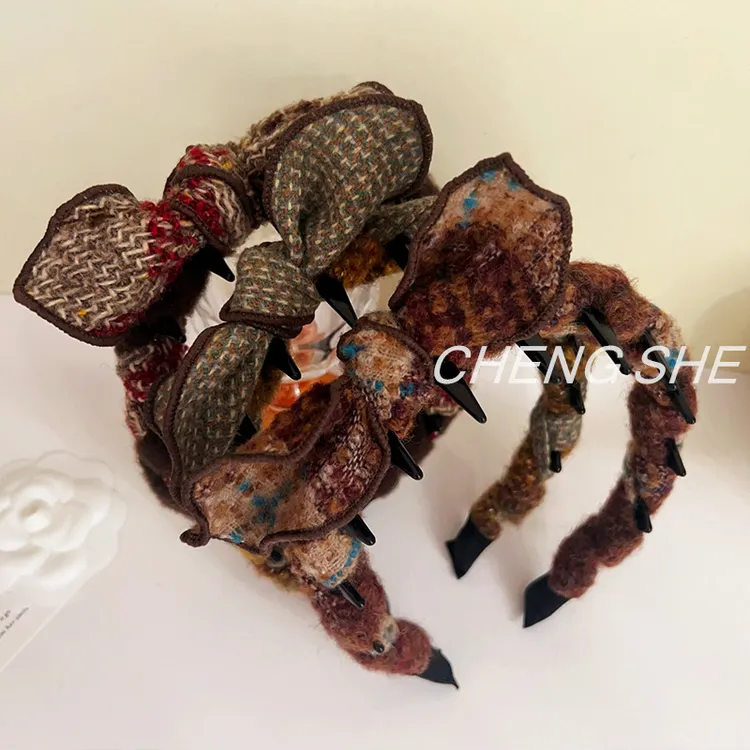 缠绕齿梳蝴蝶结发箍女高颅顶发卡头箍外出百搭甜美头饰2025秋冬新