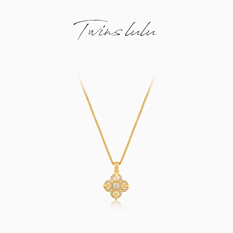 TWINS LULU 镀K金  夏上新礼物古法工艺十字金刚杵项链TSJ8983商品图