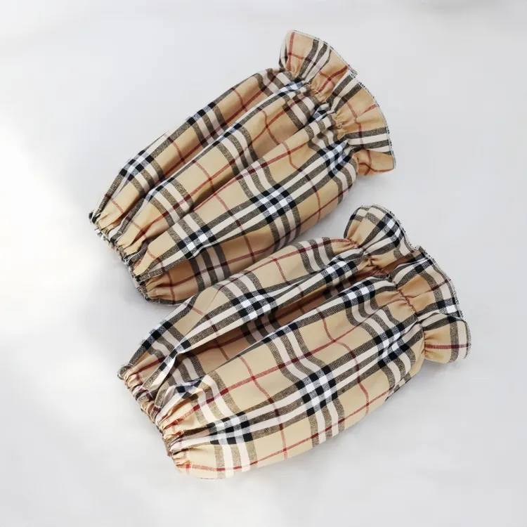 秋冬袖套经典格子短款套袖护袖加肥长款深色耐脏全棉加肥可套棉服