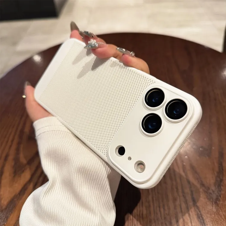 网孔散热适用苹果17promax手机壳新款iPhone16带镜头全包超薄防摔