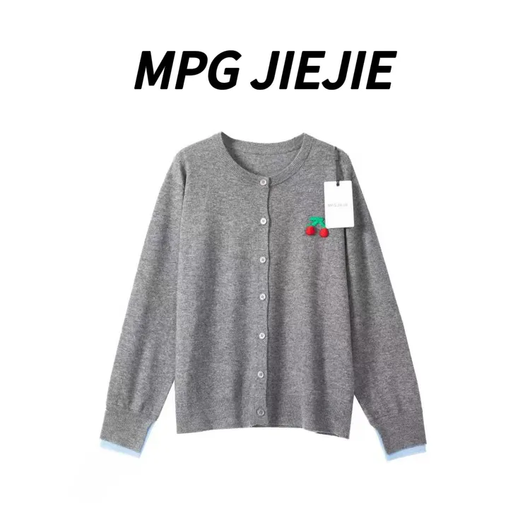 MPG JIEJIE【‘樱’为你】25秋冬绵羊毛樱桃设计毛针织衫羊毛衫
