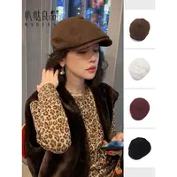 Y【叭哒不惑】绵羊毛复古报童帽女时尚百搭八角帽画家帽