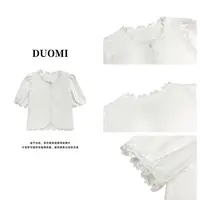 【DUOMI】夏季新款女装百搭时尚小众风格设计感衬衫女D6683