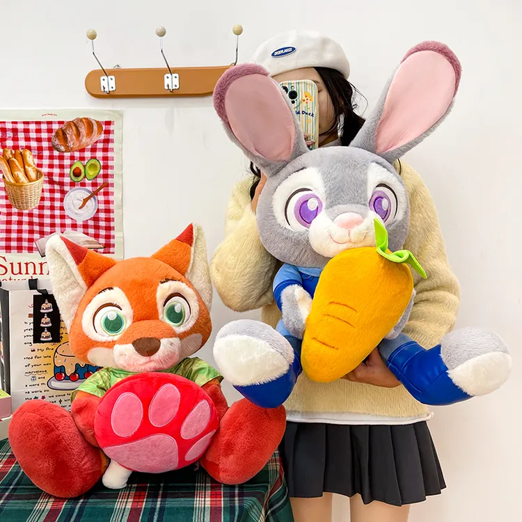 疯狂动物城尼克朱迪毛绒玩具公仔可爱玩偶送女生生日礼物抱枕娃娃