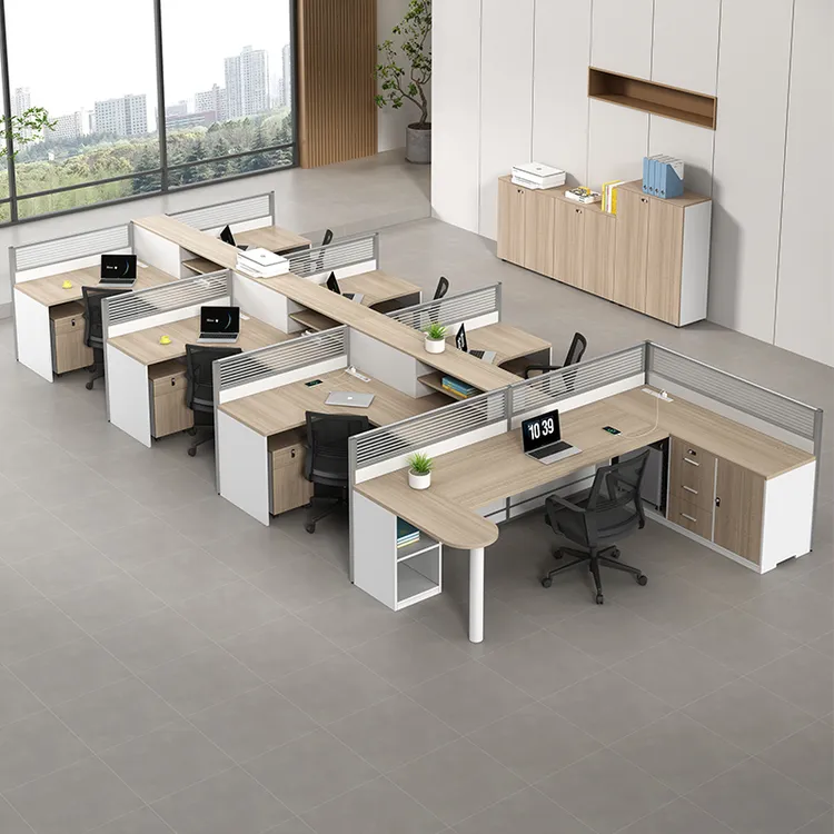 办公桌员工位现代简约办公卡位2/4/6人位对坐工位办公室桌椅组合