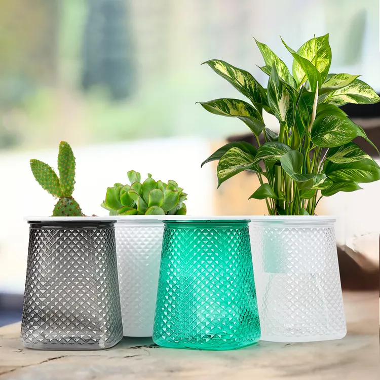 【包邮】自吸水懒人花盆轻奢繁星桌面创意透气扦插环保树脂网红花盆