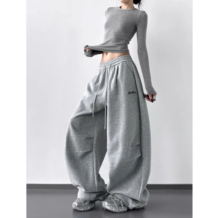 2025秋冬季新款休闲卫裤女高个子hiphop高街爵士舞裤子运动工装裤