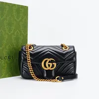 99新 GUCCI/古驰 【诗诗中秋大促】马蒙22款包 黑色/ BG22004269
