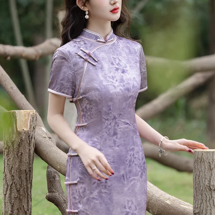 新中式绝美旗袍高端民国风2025新款老上海气质晚礼服日常可穿夏装