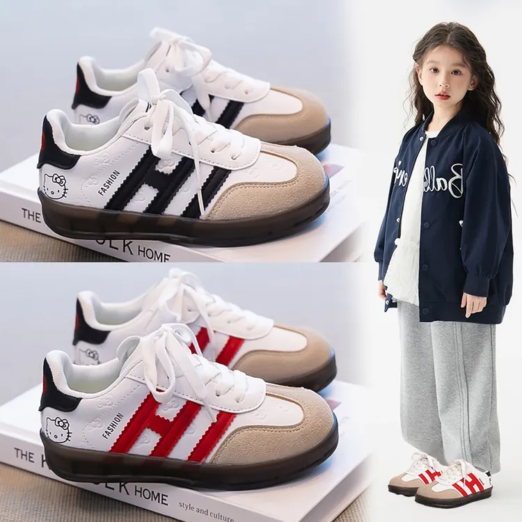 女童运动鞋2025新款儿童春秋百搭休闲鞋男童软底学生中大童板鞋潮