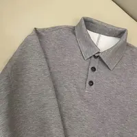 1-870-一款两色冰感高克重分割剪裁POLO领卫衣