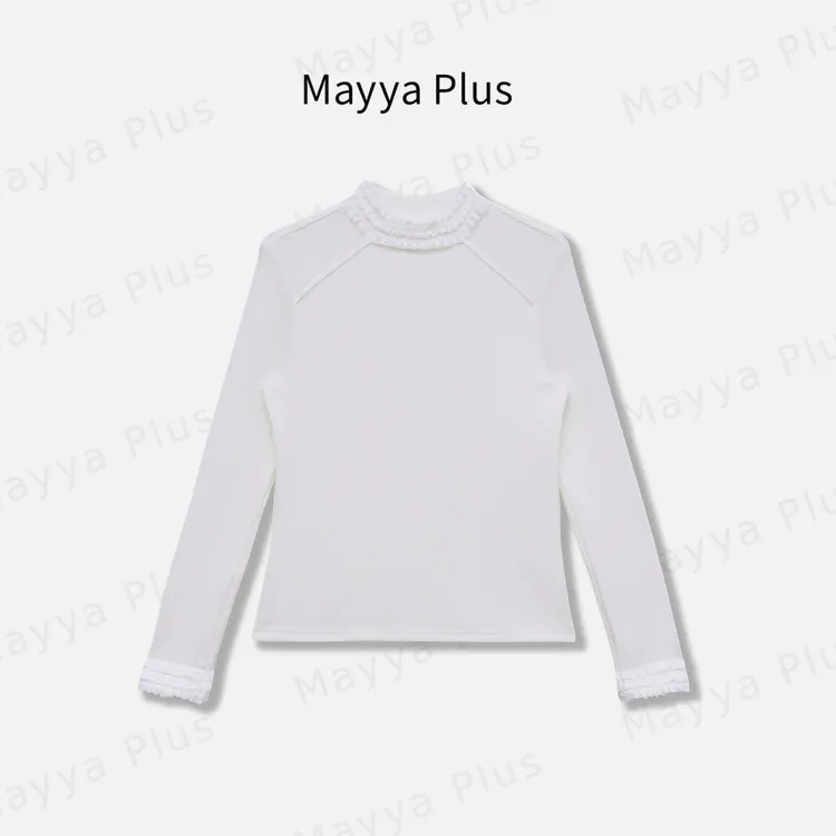 【温柔恋人】Mayya Plus麦芽定制法式半高领打底T恤上衣女32547633