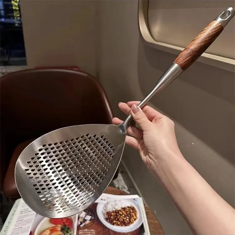 不锈钢花椒漏勺过滤网家用捞饺子面条厨房沥水油炸笊篱火锅捞勺
