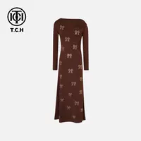 TCH私服烫钻工艺轻职风女装贵气秋款连衣裙女T75C30E1090轻奢tch