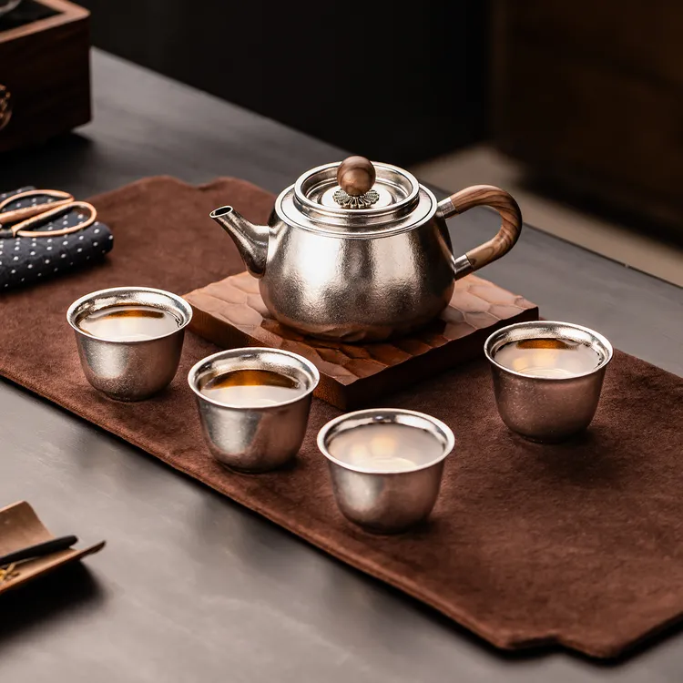 2025新款纯钛泡茶壶单人功夫茶具茶壶茶杯家用一壶四杯泡茶壶礼盒