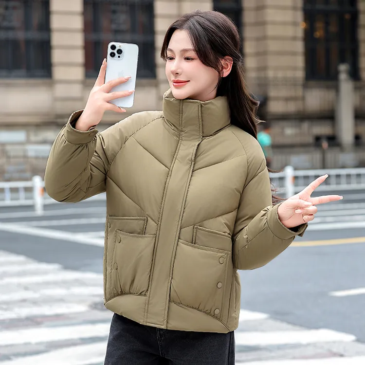 时尚冬季2025新款加厚洋气棉袄宽松棉衣显瘦保暖立领棉服外套短款