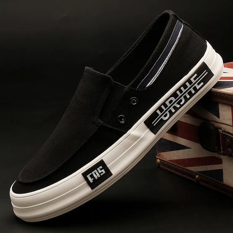 25815 男鞋韩版百搭布鞋一脚蹬懒人休闲鞋秋季男士帆布鞋透气潮鞋