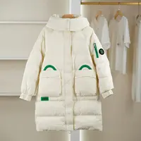 麦迪尚品 5090724 冬季时尚加绒保暖连帽中长羽绒服外套品牌女装