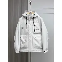 AW.2025米灰【冲锋衣情侣棉服】高品质工装加厚二棉外套Z-M001