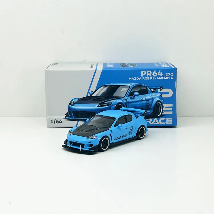 POPRACE车模 1:64 合金 马自达RX7 RE雨宫 小比例汽车模型收藏车