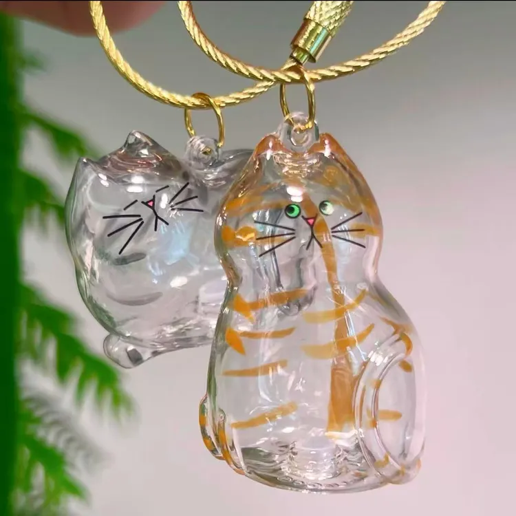 透明猫毛收纳盒吊饰扭蛋猫咪毛发存放胶囊扭蛋包钥匙扣汽车挂件