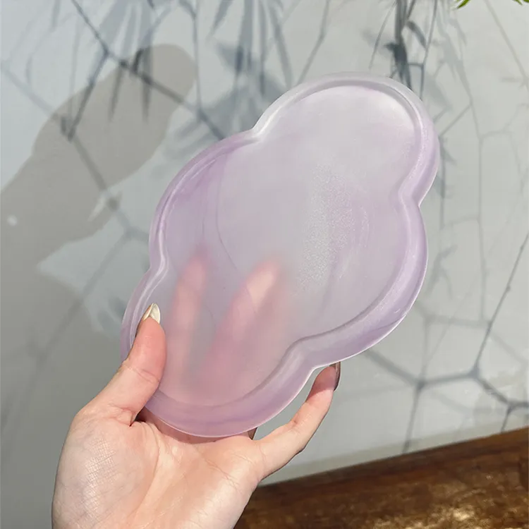 奉茗 紫色高硼硅哑光晕染海棠壶承水果盘中式高档泡茶碗托盘配件