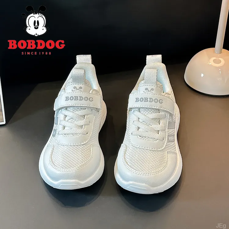 巴布豆儿童运动鞋2025夏季新款网面透气软底校园小学生跑步鞋防滑