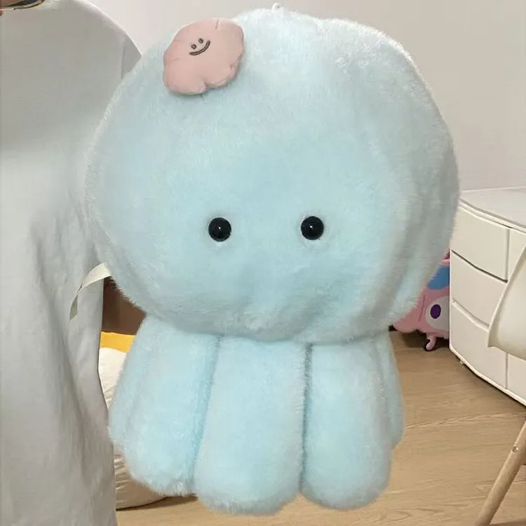 爆款云朵水母超软治愈毛绒大水母挂件女生床头毛绒公仔生日礼物女