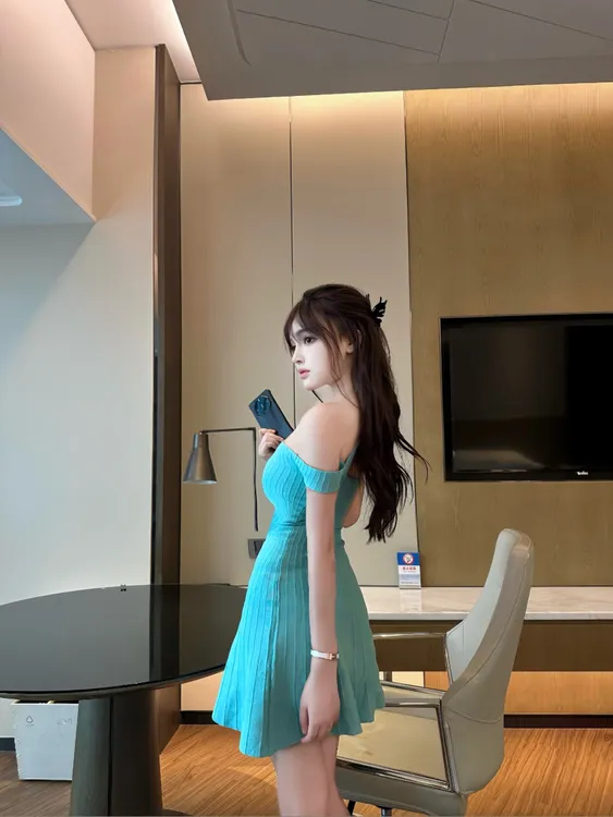 【古早千金】斜领/半边吊带两穿针织连衣裙显瘦仙女吊带背心短裙