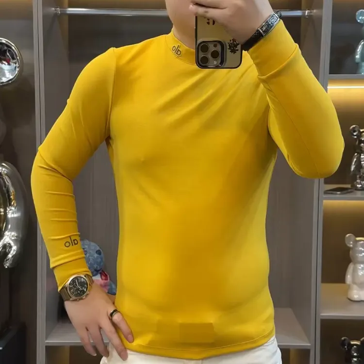 0592男士秋季常规款T恤圆领男款春秋休闲时尚打底衫长袖